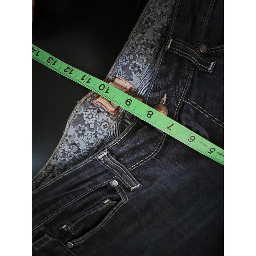 Paige Canyon Crop Jeans Dark Wash Blue Low‎ Rise Bootcut Size 30